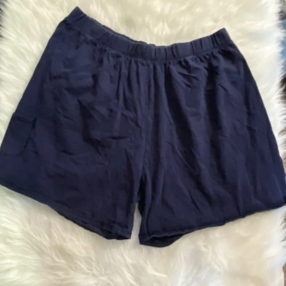 Just My Size Women’s Shorts Size 3X Blue Stretch Relaxed‎ Fit